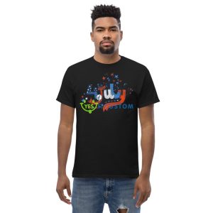 Happy 4th July Black T Shirt Mockup 9 Happy 4th July Black T Shirt Mockup - Men’s Classic Tee Gildan 5000