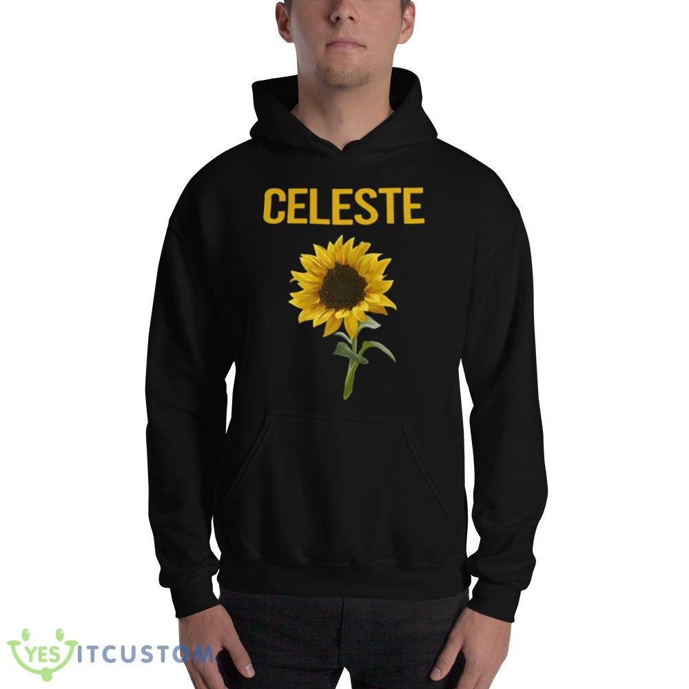 Happy Sunflower Celeste Black T Shirt Mockup 2 Happy Sunflower Celeste Black T Shirt Mockup - 18500 Unisex Heavy Blend Hooded Sweatshirt