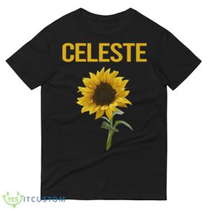 Happy Sunflower Celeste Black T Shirt Mockup 8 Happy Sunflower Celeste Black T Shirt Mockup - 980 Lightweight Fashion Short Sleeve T-Shirt