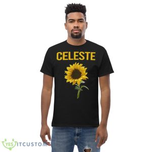 Happy Sunflower Celeste Black T Shirt Mockup 9 Happy Sunflower Celeste Black T Shirt Mockup - Men’s Classic Tee Gildan 5000