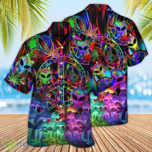 Hippie Alien Peace Color Stunning Hawaiian Shirt For Men And Women - Hippie Alien Peace Color Stunning - Hawaiian Shirt - Owl Ohh_2