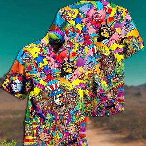 Hippie America Colorfull Style Hawaiian Shirt For Men And Women 3 Hippie America Colorfull Style Hawaiian Shirt For Men And Women - Hippie America Colorfull Style - Hawaiian Shirt - Owl Ohh_3