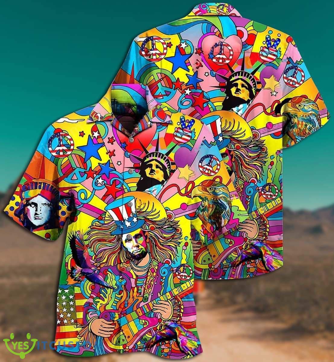 Hippie America Colorfull Style Hawaiian Shirt For Men And Women 5 Hippie America Colorfull Style Hawaiian Shirt For Men And Women - Hippie America Colorfull Style - Hawaiian Shirt - Owl Ohh_3