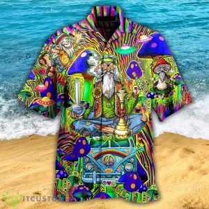 Hippie Mushroom Peace The Colorful Of Life Hawaiian Shirt For Men And Women - Hippie Mushroom Peace The Colorful Of Life - Hawaiian Shirt - Owl Ohh_1