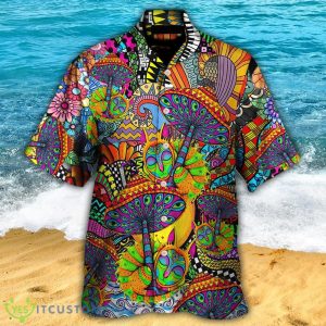 Hippie Peace Life Color Floral Style Hawaiian Shirt For Men And Women - Hippie Peace Life Color Floral Style - Hawaiian Shirt - Owl Ohh_1
