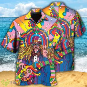 Hippie Rock Music Hawaiian Shirt For Men And Women - Hippie Rock Music - Hawaiian Shirt - Owl Ohh_3