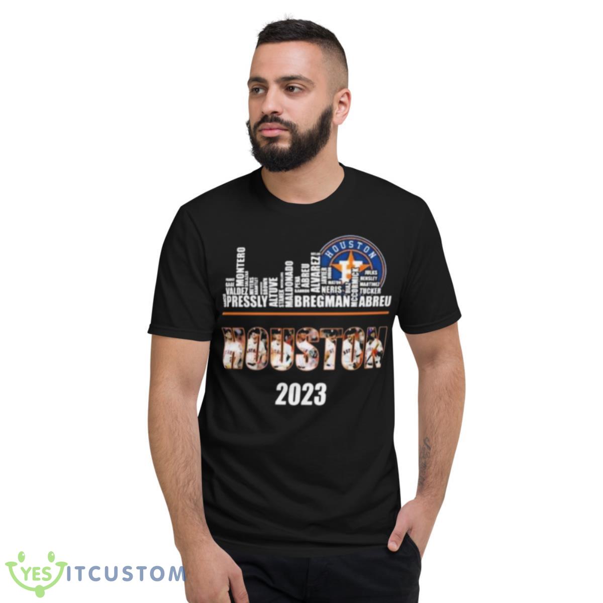 Houston Astros 2023 Season Team Players Names In City Shirt 13 Houston Astros 2023 Season Team Players Names In City Shirt - Short Sleeve T-Shirt
