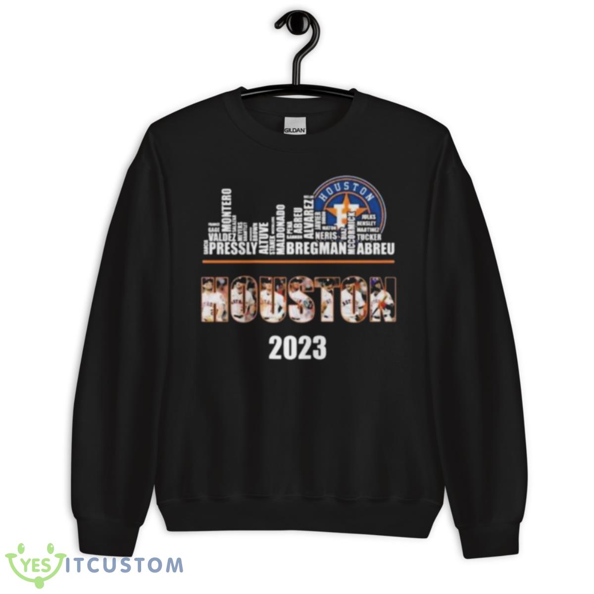 Houston Astros 2023 Season Team Players Names In City Shirt 3 Houston Astros 2023 Season Team Players Names In City Shirt - Unisex Crewneck Sweatshirt