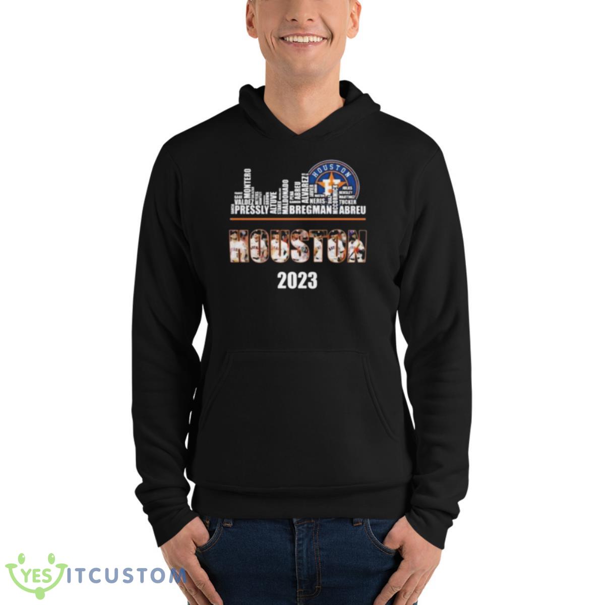 Houston Astros 2023 Season Team Players Names In City Shirt 4 Houston Astros 2023 Season Team Players Names In City Shirt - Unisex Fleece Pullover Hoodie