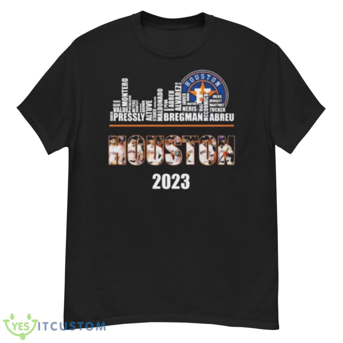 Houston Astros 2023 Season Team Players Names In City Shirt 12 Houston Astros 2023 Season Team Players Names In City Shirt - G500 Men’s Classic T-Shirt
