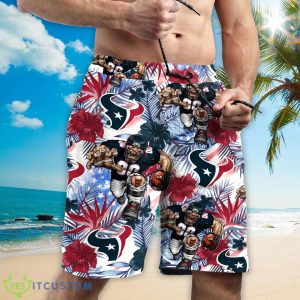 Houston Texans Personalized Name Tropical Floral Men Women Hawaiian Shirt And Shorts For NFL Football Fans 6 Houston Texans Personalized Name Tropical Floral Men Women Hawaiian Shirt And Shorts For NFL Football Fans Product Photo 3