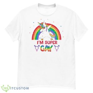 I Am Super Gay Cute Gay Unicorn shirt - Men’s Classic Tee Gildan 5000