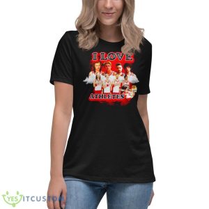 I Love Athletes Shirt - Women's Relaxed Short Sleeve Jersey Tee