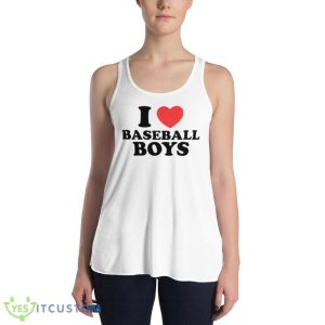 I Love Baseball Boys Shirt 9 I Love Baseball Boys Shirt - 8800 Women's Flowy Racerback Tank
