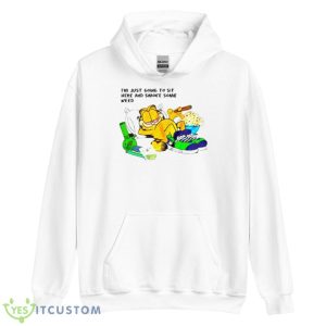 I’m Just Going To Sit Here And Smoke Some Weed Garfield Shirt - Unisex Heavy Blend Hooded Sweatshirt