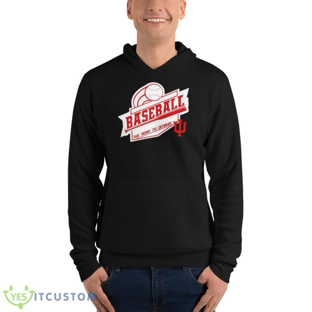 Indiana Hoosiers 2023 Ncaa Division I Baseball Championship The Road To Omaha Logo Shirt 4 Indiana Hoosiers 2023 Ncaa Division I Baseball Championship The Road To Omaha Logo Shirt - Unisex Fleece Pullover Hoodie