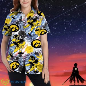 Iowa Hawkeyes Personalized Name Tropical Floral Men Women Hawaiian Shirt And Shorts For NCAA Football Fans Product Photo 2
