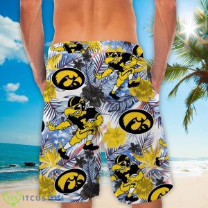 Iowa Hawkeyes Personalized Name Tropical Floral Men Women Hawaiian Shirt And Shorts For NCAA Football Fans Product Photo 4