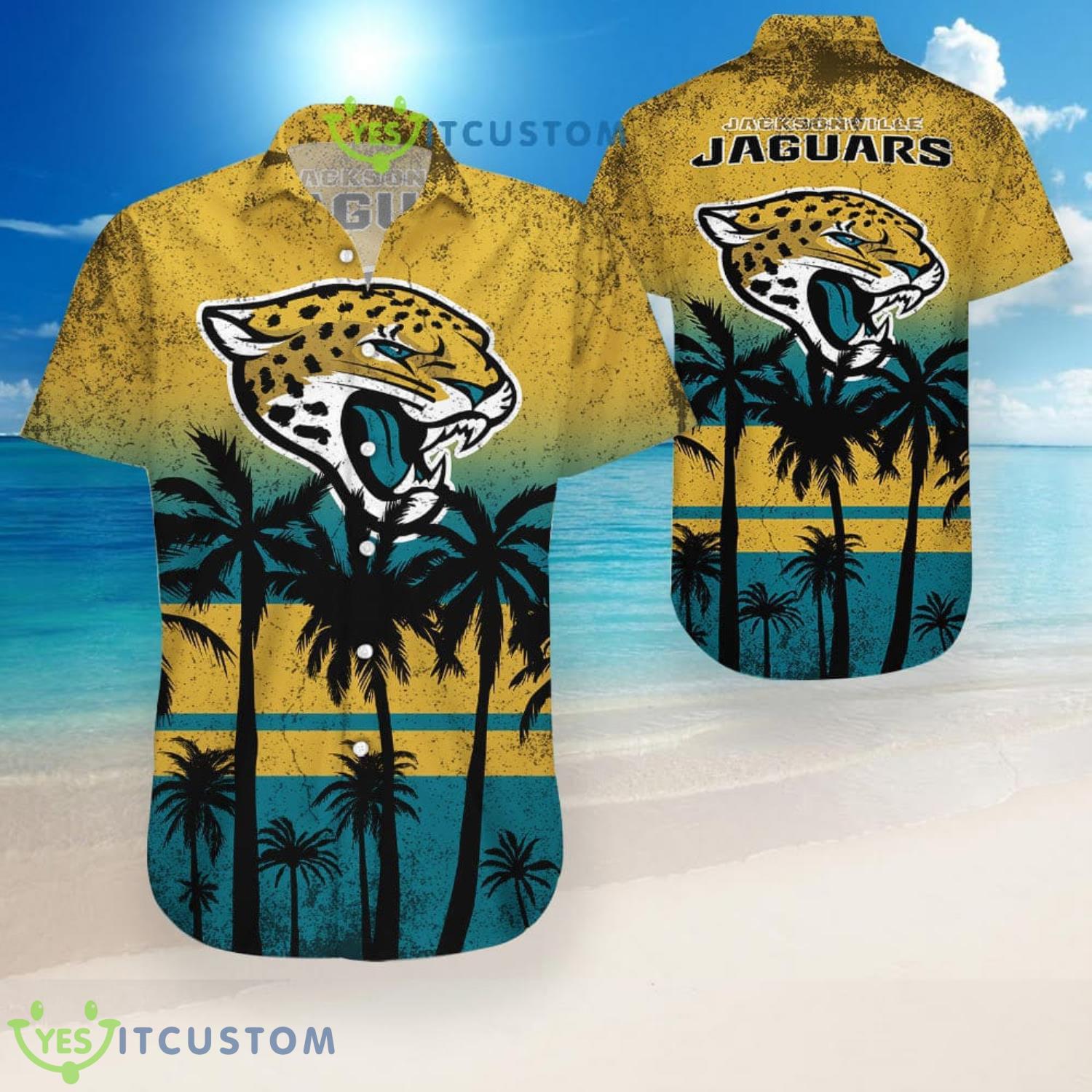 Jacksonville Jaguars Coconut Pattern Hawaiian Shirt 5 Jacksonville Jaguars Coconut Pattern Hawaiian Shirt Product Photo 2