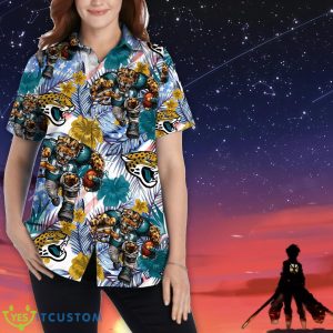 Jacksonville Jaguars Personalized Name Tropical Floral Men Women Hawaiian Shirt And Shorts For NFL Football Fans Product Photo 2