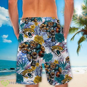Jacksonville Jaguars Personalized Name Tropical Floral Men Women Hawaiian Shirt And Shorts For NFL Football Fans Product Photo 4