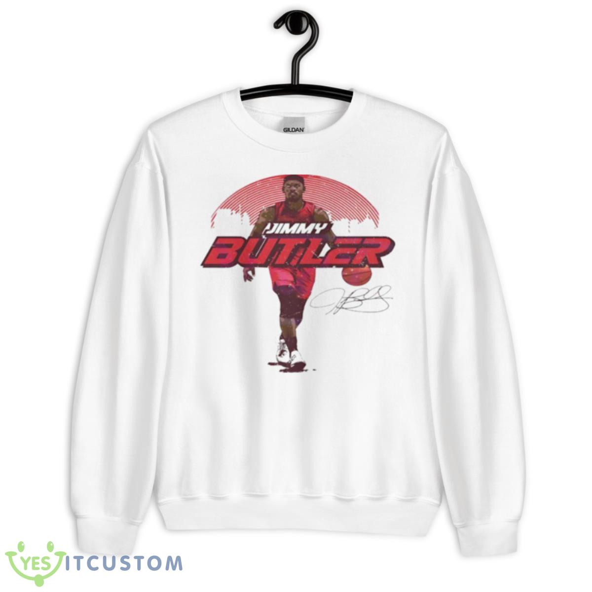 Jimmy Butler Miami Heat Skyline 2023 Shirt 2 Jimmy Butler Miami Heat Skyline 2023 Shirt - Unisex Heavy Blend Crewneck Sweatshirt