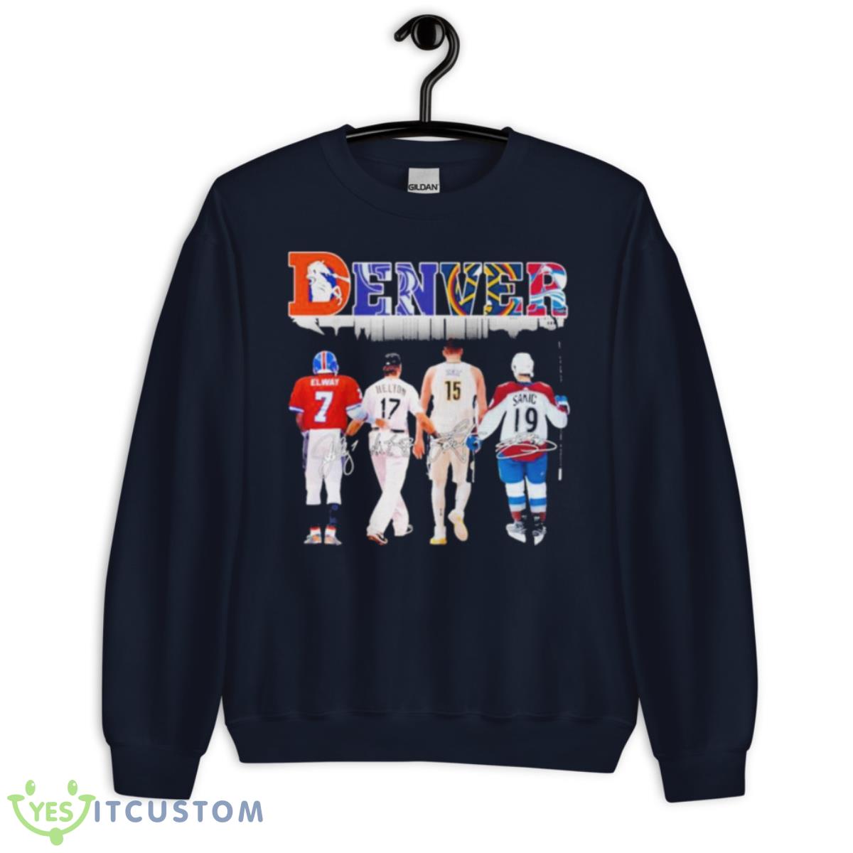 John Albert Elway Jr. Helton Nikola Jokic Sakic Denver City Sport Signatures Shirt 13 John Albert Elway Jr. Helton Nikola Jokic Sakic Denver City Sport Signatures Shirt - Unisex Crewneck Sweatshirt-1