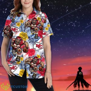 Kansas City Chiefs Personalized Name Tropical Floral Men Women Hawaiian Shirt And Shorts For NFL Football Fans Product Photo 2