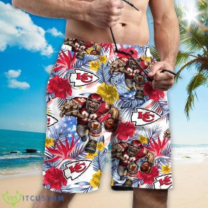 Kansas City Chiefs Personalized Name Tropical Floral Men Women Hawaiian Shirt And Shorts For NFL Football Fans Product Photo 3