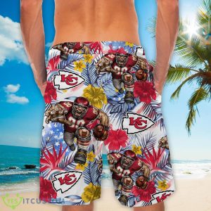 Kansas City Chiefs Personalized Name Tropical Floral Men Women Hawaiian Shirt And Shorts For NFL Football Fans Product Photo 4