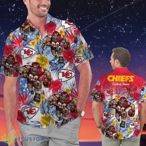 Kansas City Chiefs Personalized Name Tropical Floral Men Women Hawaiian Shirt And Shorts For NFL Football Fans Product Photo 1