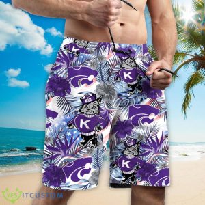 Kansas State Wildcats Personalized Name Tropical Floral Men Women Hawaiian Shirt And Shorts For NCAA Football Fans Product Photo 3