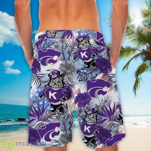 Kansas State Wildcats Personalized Name Tropical Floral Men Women Hawaiian Shirt And Shorts For NCAA Football Fans Product Photo 4
