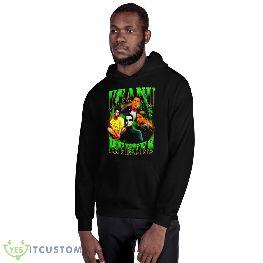 Keanu Reeves Black T Shirt Mockup 2 Keanu Reeves Black T Shirt Mockup - 18500 Unisex Heavy Blend Hooded Sweatshirt