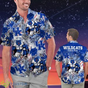 Kentucky Wildcats Personalized Name Tropical Floral Men Women Hawaiian Shirt And Shorts For NCAA Football Fans Product Photo 1