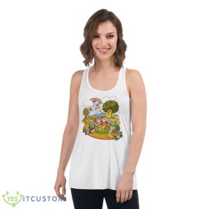 Kirby and friends summer shirt - Women's Flowy Racerback Tank