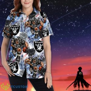 Las Vegas Raiders Personalized Name Tropical Floral Men Women Hawaiian Shirt And Shorts For NFL Football Fans 5 Las Vegas Raiders Personalized Name Tropical Floral Men Women Hawaiian Shirt And Shorts For NFL Football Fans Product Photo 2