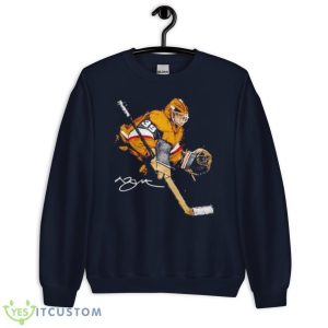 Laurent Brossoit Vegas Hockey Signature Illustration Shirt - Unisex Crewneck Sweatshirt-1