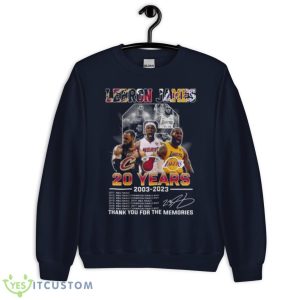 Lebron James 20 Years 2003 2023 Champions Signature Thank You Shirt 7 Lebron James 20 Years 2003 2023 Champions Signature Thank You Shirt - Unisex Crewneck Sweatshirt-1