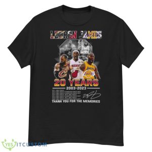 Lebron James 20 Years 2003 2023 Champions Signature Thank You Shirt - G500 Men’s Classic T-Shirt