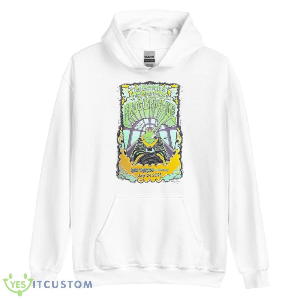 Les Claypool’s Fearless Flying Frog Brigade Westbury NY June 24 2023 Shirt 11 Les Claypool’s Fearless Flying Frog Brigade Westbury NY June 24 2023 Shirt - Unisex Heavy Blend Hooded Sweatshirt