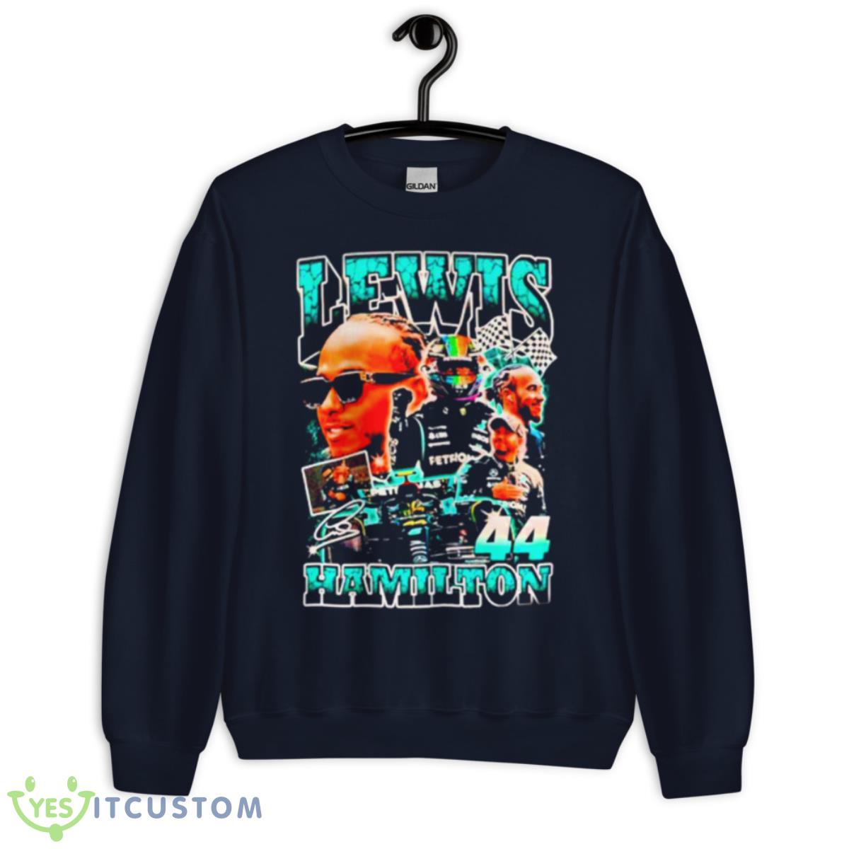 Lewis Hamilton 44 Signature Shirt 13 Lewis Hamilton 44 Signature Shirt - Unisex Crewneck Sweatshirt-1