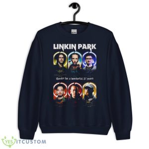 Linkin Park Thanks For A Wonderful 27 Years Signatures Shirt - Unisex Crewneck Sweatshirt-1