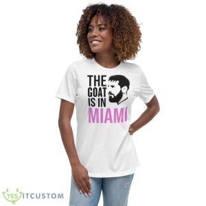 Lionel Messi Inter Miami Fc The Goat Shirt - Women's Relaxed Short Sleeve Jersey Tee