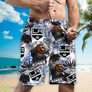 Los Angeles Kings Personalized Name Tropical Floral Men Women Hawaiian Shirt And Shorts For NHL Hockey Fans Product Photo 3