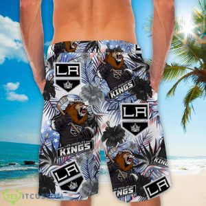 Los Angeles Kings Personalized Name Tropical Floral Men Women Hawaiian Shirt And Shorts For NHL Hockey Fans Product Photo 4