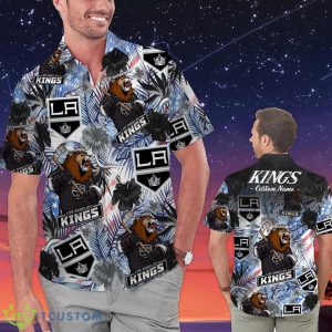 Los Angeles Kings Personalized Name Tropical Floral Men Women Hawaiian Shirt And Shorts For NHL Hockey Fans Product Photo 1