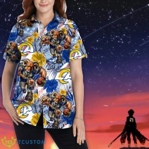 Los Angeles Rams Personalized Name Tropical Floral Men Women Hawaiian Shirt And Shorts For NFL Football Fans 5 Los Angeles Rams Personalized Name Tropical Floral Men Women Hawaiian Shirt And Shorts For NFL Football Fans Product Photo 2