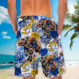 Los Angeles Rams Personalized Name Tropical Floral Men Women Hawaiian Shirt And Shorts For NFL Football Fans 7 Los Angeles Rams Personalized Name Tropical Floral Men Women Hawaiian Shirt And Shorts For NFL Football Fans Product Photo 4