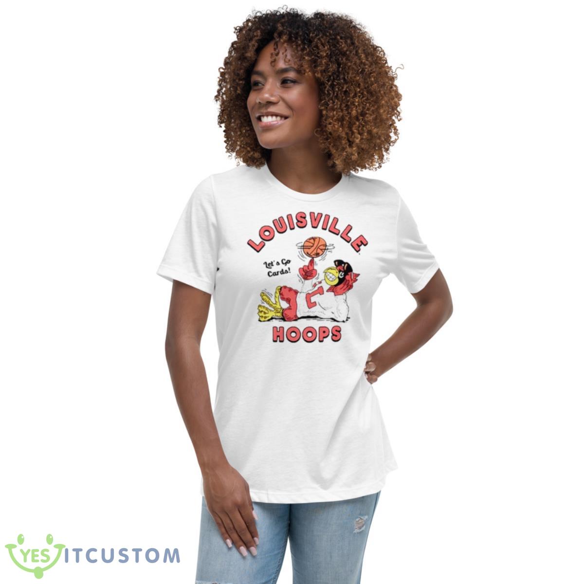 Louisville Hoops Let’s Go Cards Shirt 5 Louisville Hoops Let’s Go Cards Shirt - Women's Relaxed Short Sleeve Jersey Tee